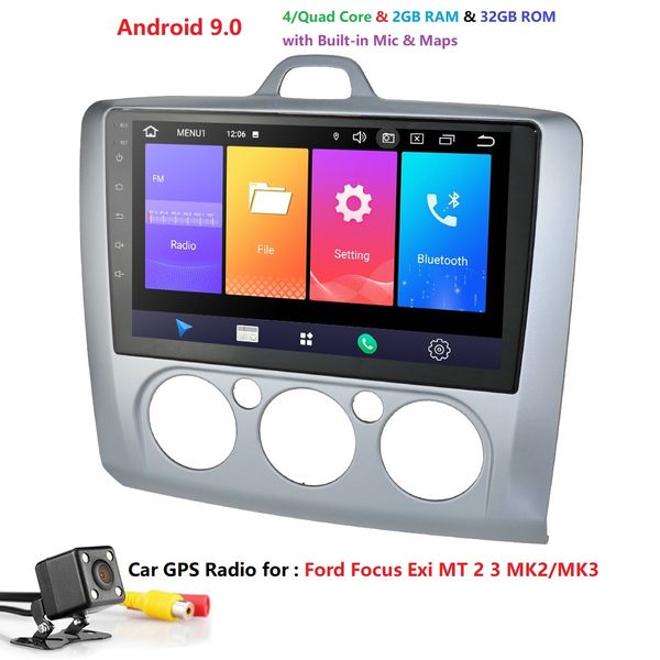

2 + 32gb 9-дюймовый android 9.0 автомобильный радиоприемник для focus exi mt 2 3 mk2 2004 2005 2006 2007 2008 2009-2011 2din gps мультимедий