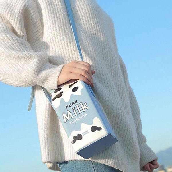 

women messenger bag milk box creative single shoulder bag ladies hasp small coin phone purse female travel crossbody bags