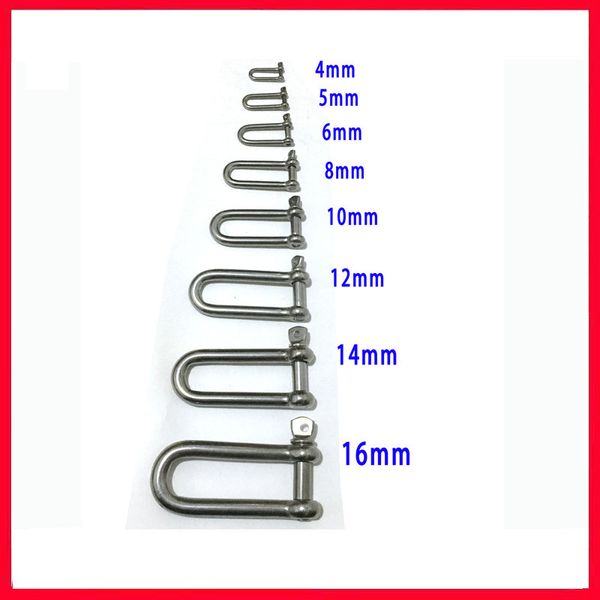 

hq ac2 aisi316 marine grade long straight d shackle stainless steel anchor shackle chain wire rope connector