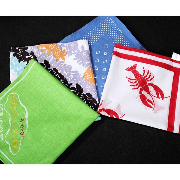 

20pcs 50*50cm japan and south korea cotton handkerchief printed handkerchief wipe towel pocket towel, White