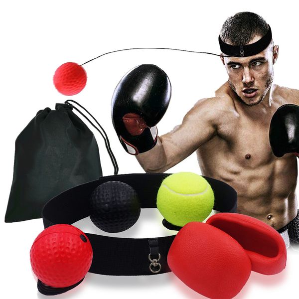 

ports & Entertainment Boxing Reflex Ball with 3 Level Balls Punching Gloves for Boxing MMA Hand Eye Coordination Training Fight Speed Rea