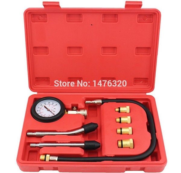 

auto car petrol gasoline engine cylinder compression pressure leak diagnostic tester repair garage tool set m8/10/12/14 at2057
