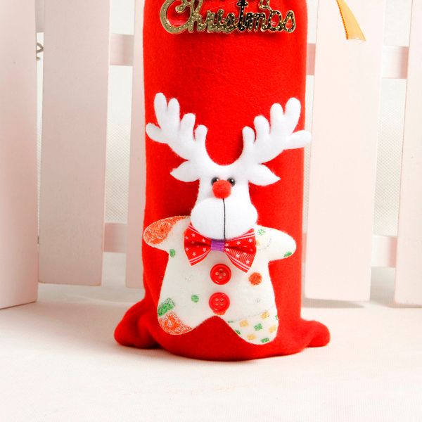 

red wine bottle cover bags decoration home party santa claus christmas package new#25