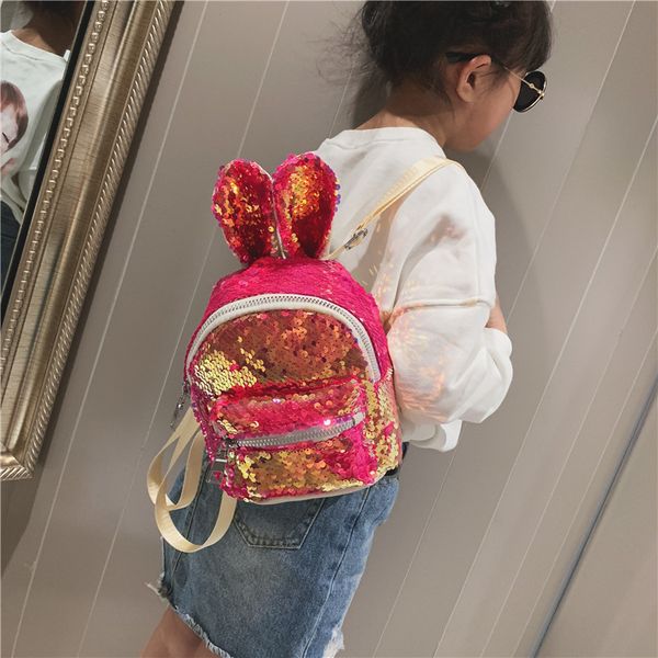 

children backpack 2019 korean-style spring latest sequin cartoon backpack trend cool baby school bag