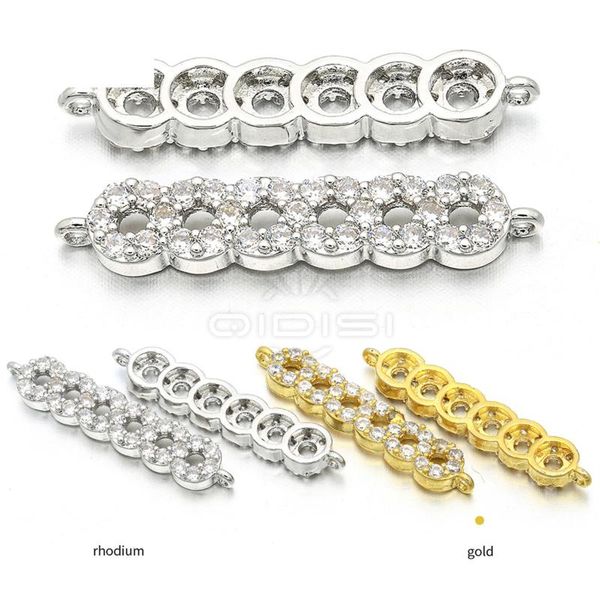 

link charm cubic zirconia bracelet accessories .micro-inlay cubic zirconia.color durable jewellery accessories, Blue;slivery