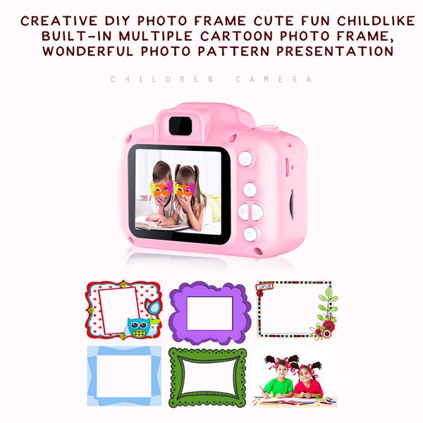 

kids camera children mini digital camera cute cartoon cam 13mp 8mp slr camera toys for birthday gift 2 inch screen cam take pictures