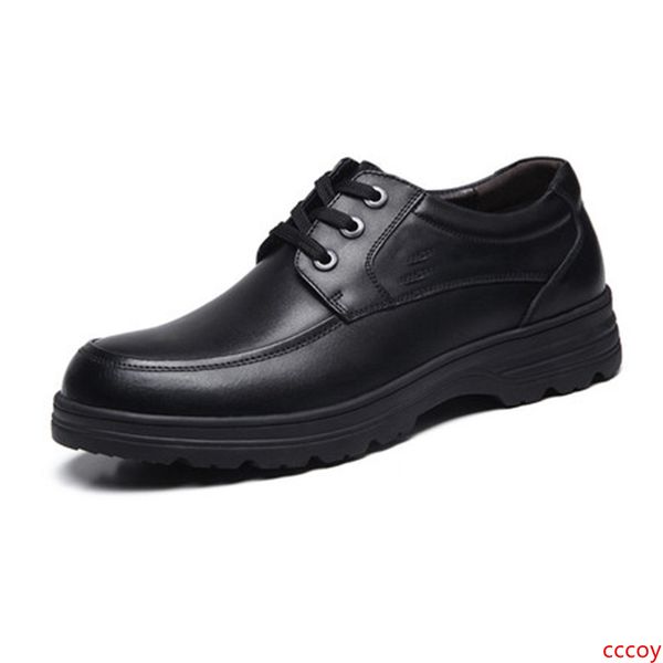 

мода 2019 топ мужские качества обувь мужчины бизнес dress up leather shoes тройной черный зимний плюс бархат корейский повседневный обуви