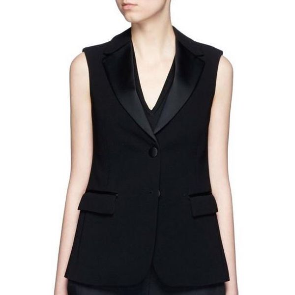 

new arrival single breasted vest women coat, Black;white