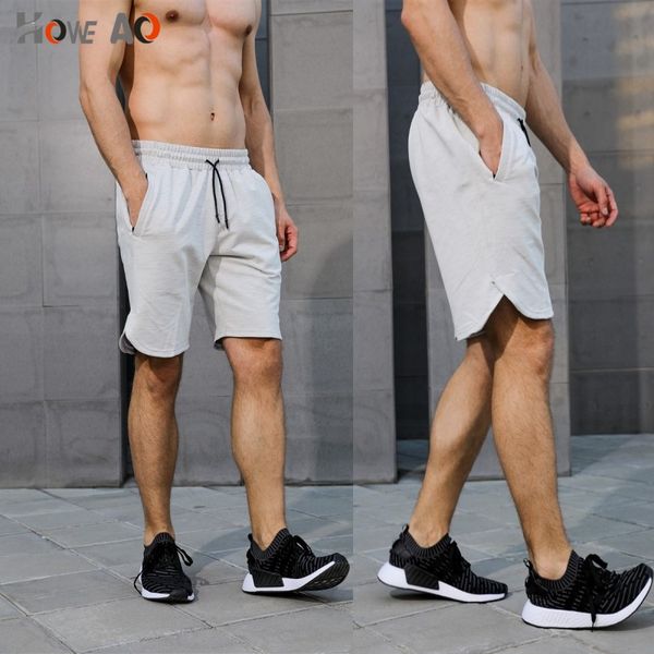 

howe ao men shorts sport training shorts men running mans gym fitness joggers sweatpants basketball black, Black;blue