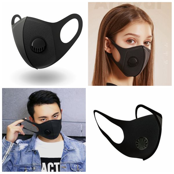 

sponge dustproof pollution half face mouth mask with breath valve wide straps washable reusable muffle outdoor protective masks ffa3889