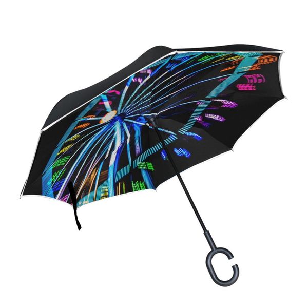 

susino reverse umbrella rain umbrella ferris wheel waterproof windproof gift women men upside down umbrellas