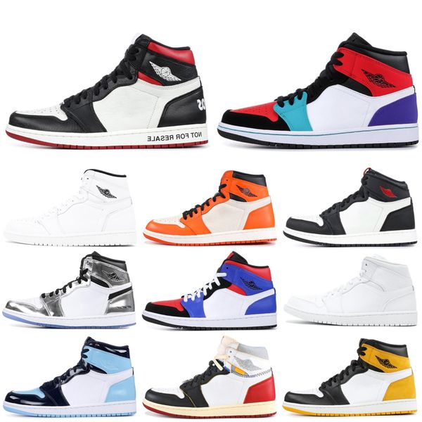 

1 1s Basketball Shoes Phantom UNC COUTURE Union Multicolor Banned Black Bred Toe Triple White Women Mens Trainer Sports Sneakers 5.5-12