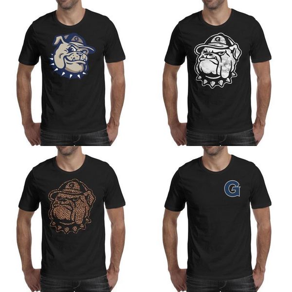 

mens printing georgetown hoyas basketball marble print logo black t shirt personalised awesome champion shirts cartoon leopard gold gray, White;black