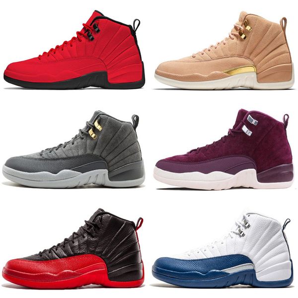 

2019 New Jumpman 12 12s Mens Casual Shoes 2019 New Michigan Wntr Gym Red NYC Wool XII Casual Shoes Size 40-47