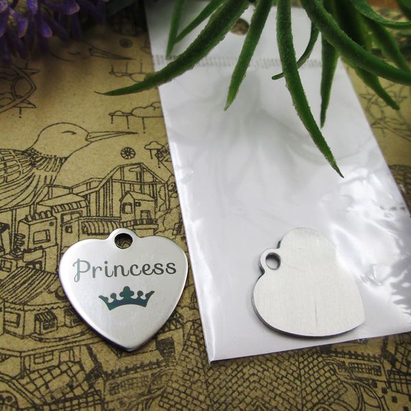 

40pcs--"princess"stainless steel charms more style for choosing diy charms pendants for necklace, Bronze;silver