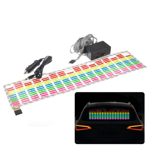

70*16cm car music rhythm lamp sound-activated equalizer multicolor led flashing reflective strip light