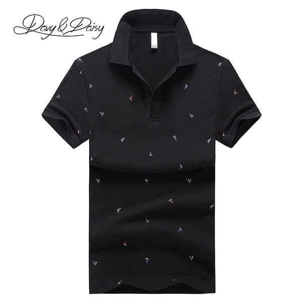 

Davydaisy High Quality Polo Shirt Men Summer Short Sleeve Slim Fit Sailboat Print Polo Men Shirt Brand Casual Tops Tees Dts -021