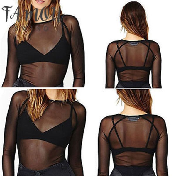 

womens clothing ladies sheer cap sleeve trans parent mesh bodycon blouse clubwear new round neck black see through, White