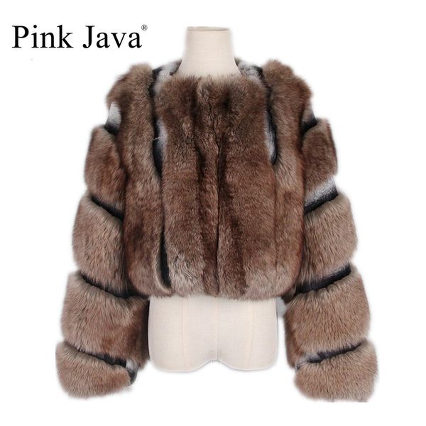 

pink java qc19115 new arrival women real fur jacket natural rex fur coat fashion coat, Black