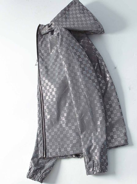 

italy new fashion men's jacket with letter print jacket windbreaker hooded hoodie long sleeve brand men's clothing, Black;brown