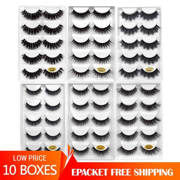 

ysdo 10 lots 3d mink lashes eyelash extension mink eyelashes 50 pairs cruelty makeup false eyelashes wholesale cilios g8