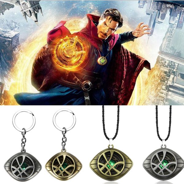 

movie marvel strange metal keychain necklace eye agomoto exquisite jewelry accessories gift party llavero collar, Silver