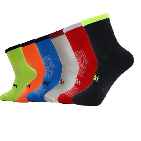 

new cycling socks men women professional breathable sports bike socks outdoor running sports football, Black
