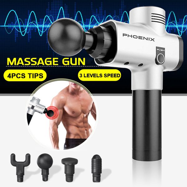 

phoenix a2 massage gun electric muscle vibration stimulator therapy body deep tissue percussion massager fitness fascia gun