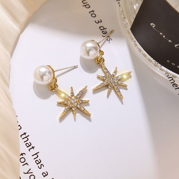 

2020 асимметричный горный хрусталь звезда долго падение мотаться серьги имитация кулон серьги мода новые ювелирные изделия для женщин cl2-01, Silver