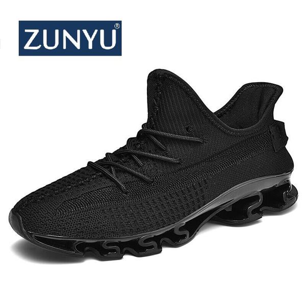 

zunyu 2019 new summer men sneakers fashion spring outdoor shoes men casual men's shoes comfortable mesh shoes for men size 39-47 t20011, Black