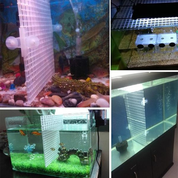 

2pcs разделить durable fish bottom аксессуары сетка garden home aquarium профессиональный изолировать совет