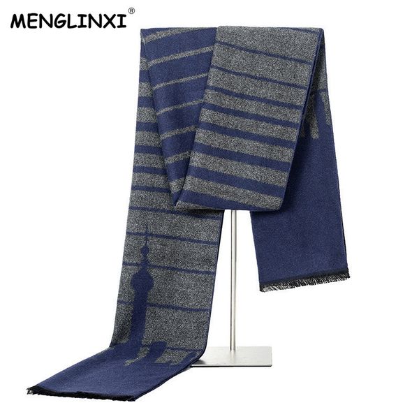 

menglinxi design men scarf brand scarf men winter warm cashmere fashion silk shawl male bussiness casual scarves, Blue;gray