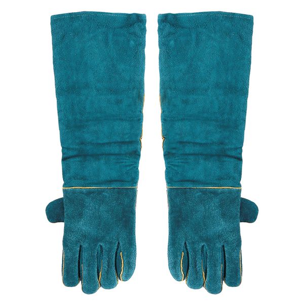 

anti-bite gloves long thick leather safety gloves for animal pet training feeding pets grasping biting protective gloves