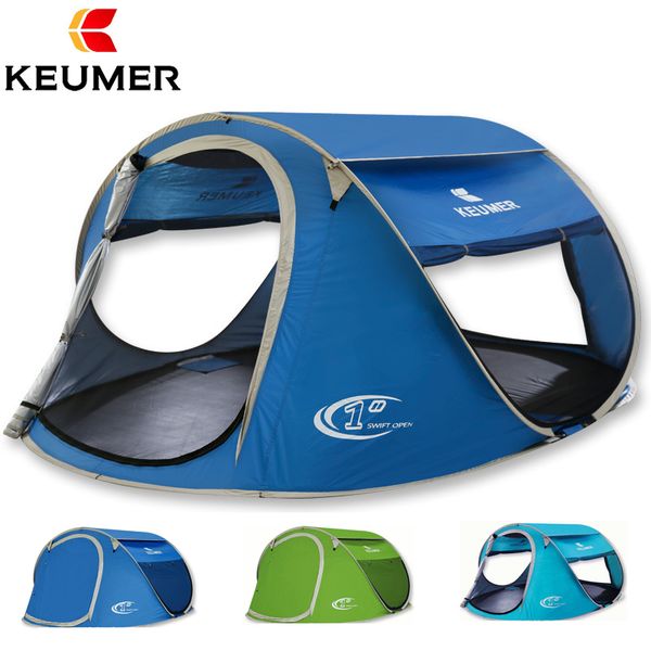 

keumer beach tent up open large automatic instant setup easy foldable shelter 240 * 180 * 100cm with anti-uv coating camping
