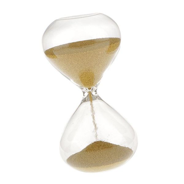 

3 min hourglass clock sand decoration for home office-gold