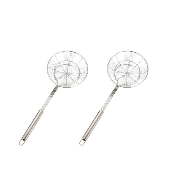 

2pcs dia 14cm нержавеющей паук сито скиммер ковш
