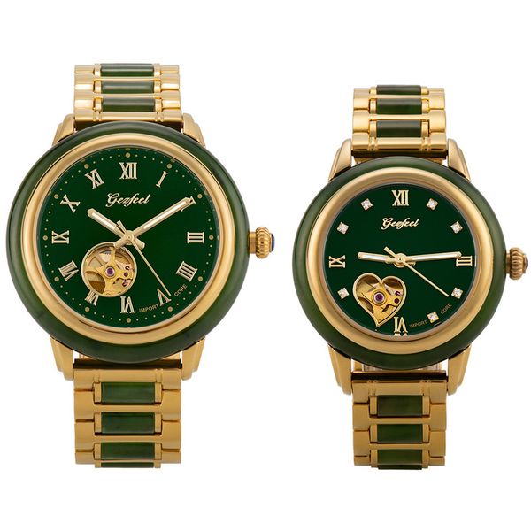 

2019 promotion direct selling customize wholesale watches and tian jasper craft hollow automatic mechanical supply one by, Slivery;brown
