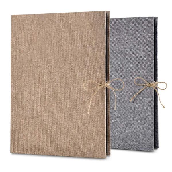 

p scrapbook linen refillable scrap black pages memory record family warm moments