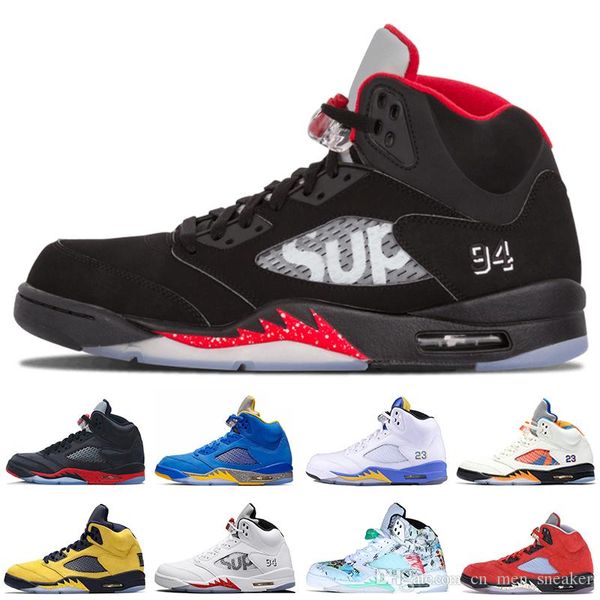 

высокое качество 5 5s sup черный белый мужская баскетбольная обувь 5 атласная разводная laney jsp wings мужские кроссовки спортивные кроссов, White;red