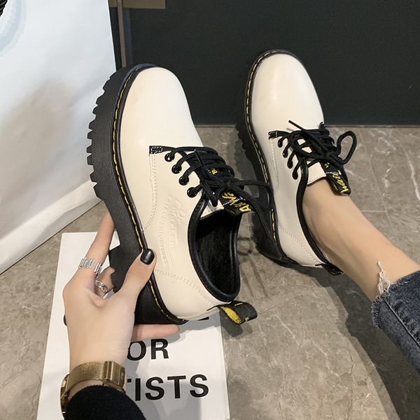 

waterproof women brogues oxford shoes female sneakers platform casual shoes lace up leather brogues zapatos mujer plus size 40 y200702, Black