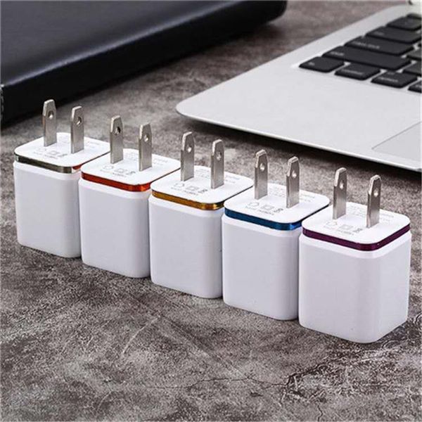 

cell phone adapters 5v 2.1+1a double usb ac travel us wall charger plug dual chargers for samsung galaxy htc smart phone adapter