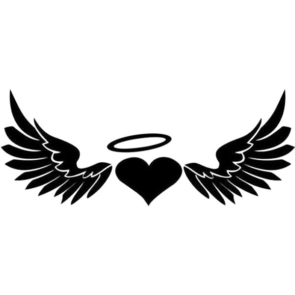 

15*5.9cm heart angel wings car window vinyl decal sticker beautiful car accessories motorcycle helmet styling car sticker