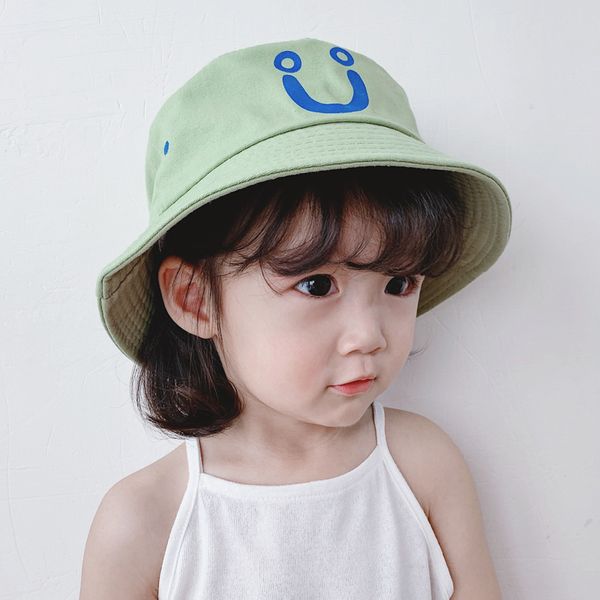 

spring summer autumn baby caps lovely cartoon pattern beach caps kids boys girls outdoor sun hats cotton fisherman hat, Yellow