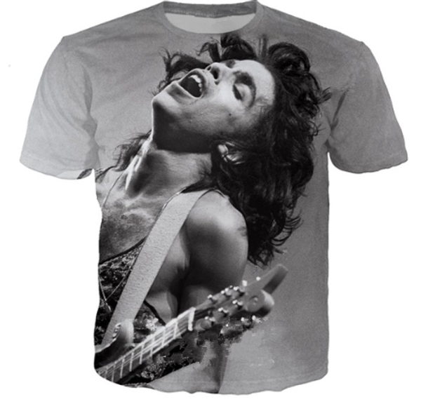 

fashion pop singer prince rogers nelson t-shirt 3d printed women/men summer funny short sleeve t-shirt casual k708, White;black