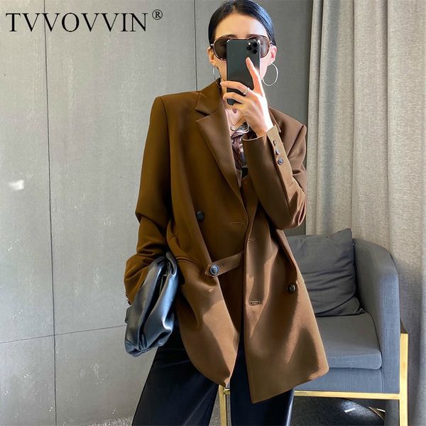 

loose drawstring women blazer fashion new women pocket 2020 spring full sleeve double breast goddess fan casual coat zll4872, White;black