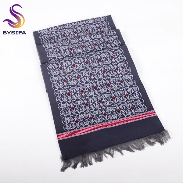 

bysifa] men long scarves winter new double face warm cotton neck scarves europe america fashion leisure grey blue thick, Blue;gray