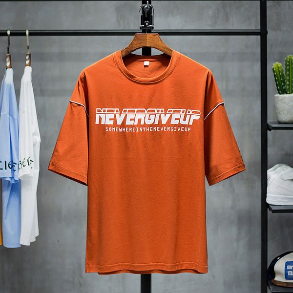 

new fashion mens designer tshirt letter print "never give up" men s t shirt good quality fast shipping new arrived many jackets sw, White;black