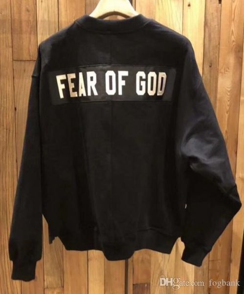 

fear of god hoodies black oversized sweatshirt solid color pullover hooded casual street skateboard sport hoodies men women outwear hoodies