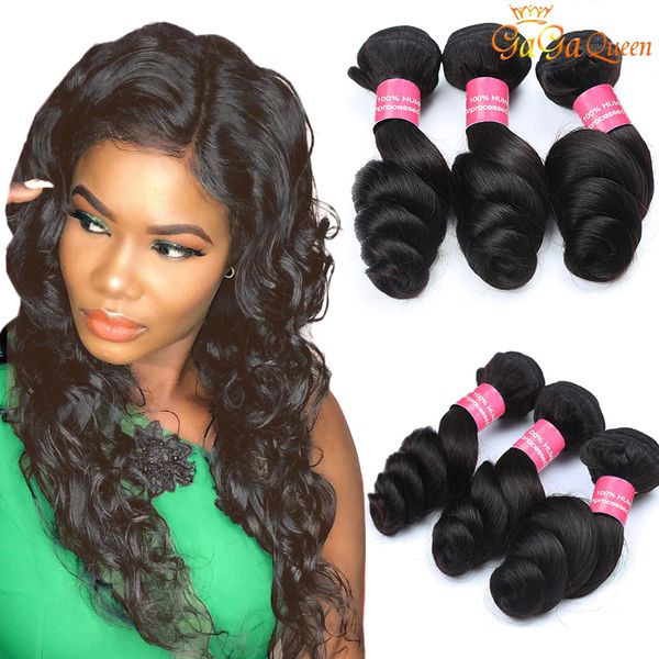 

8а малайзийские свободные волосы пучки волос maysioan свободные волосы человеческих волос индийские перуанские малайские свободные волосы де, Black