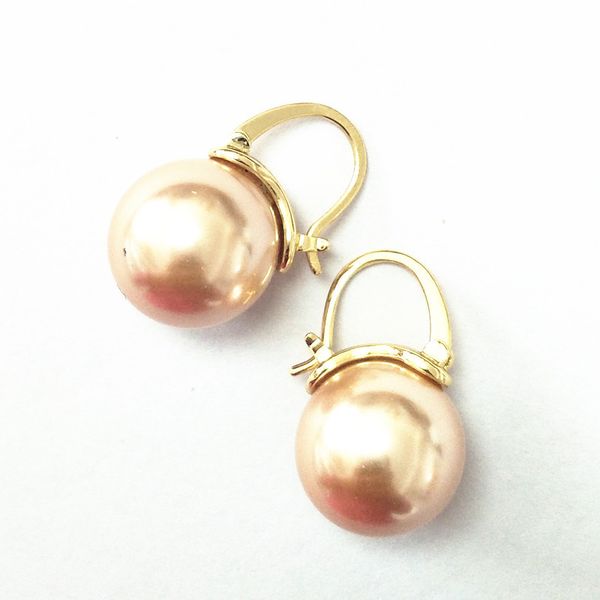 

2020brand k*s 925 sterling silver and gold pearl jewelry romantic charm pearl ball earrings